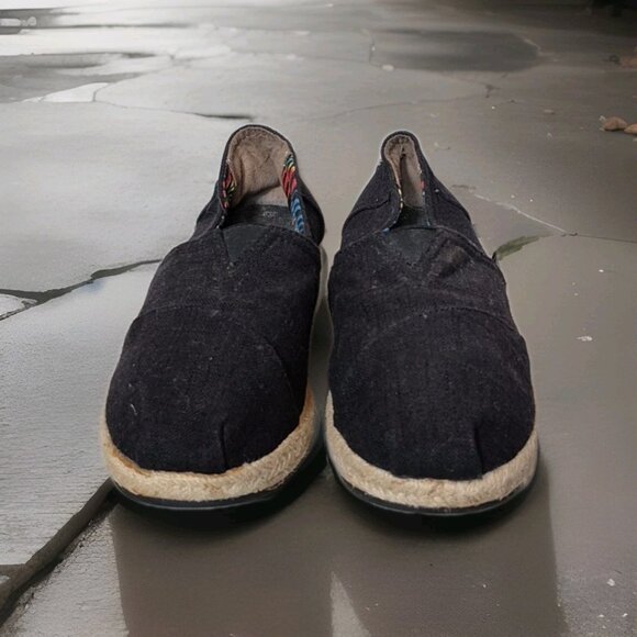 BOBS Skechers Women's Black Espadrilles Wedges Memory Foam Arch Pillow Sz 9 - Picture 2 of 7